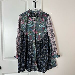 Free People Multicolor Floral Mini Dress